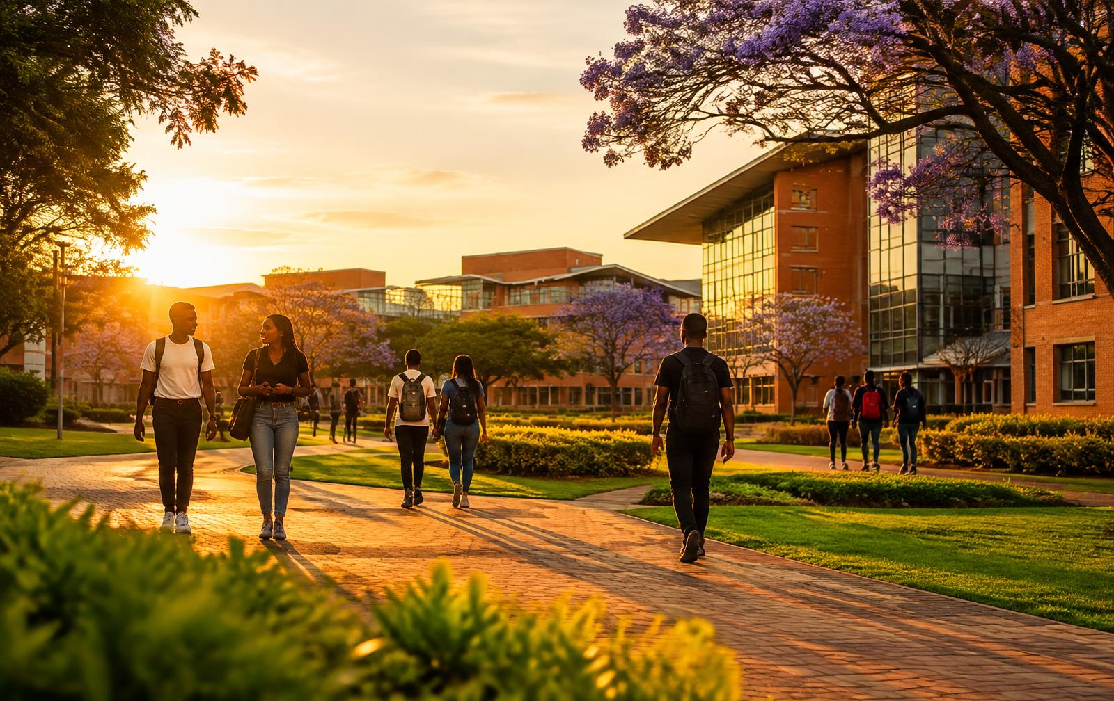 Polytechnic campus at golden hour